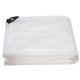 Clear Greenhouse Heavy Duty tarp 14 Mil Clear Waterproof Cover 10 Year UV Resistant Poly Tarp with Grommets 12 x8ft Superior Strength ,for Gardening, Farming, Nursery, Garden