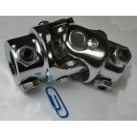 espeedpro21 3/4"-30 Spline X 3/4" DD Universal Steering Chrome Single U-Joint Coupler Shaft