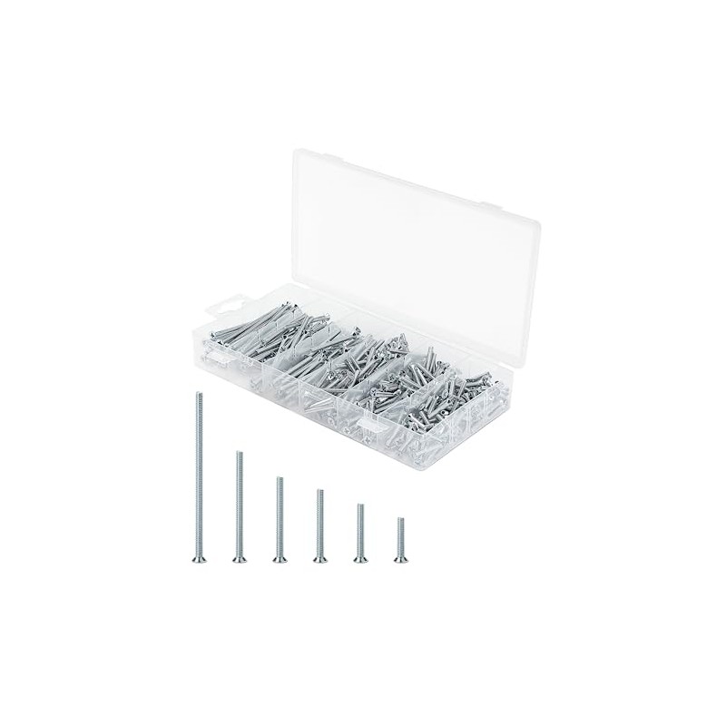 Mr. Pen- Machine Screw Assortment Kit, 370 Pcs: #6-32 Flat