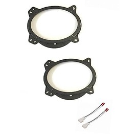 6x9 Front Door Car Stereo Speaker Install Adapter Plates and Speaker Connection Wire Harness Made for 2007-2014 Toyota FJ Cruiser and 2008-2014 Toyota Land Cruiser