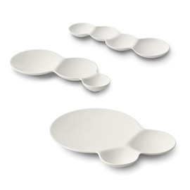 Miyama Miyama 82-126-225 Miyama Gift Set, Dish, Plate, Divider, 3 Piece Set, White Mat, Wedding Gift, Housewarming Gift, Made in Japan