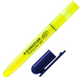 Staedtler 264-1 PB Solid Fluorescent Marker, Text Surfer Gel, Yellow, Serice Type