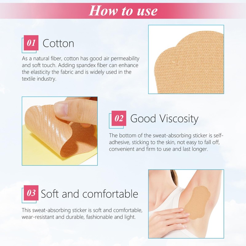 Sweat Pads - Ultra-Thin Invisible Armpit Sweat Pads for Women