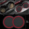 NBTEPEM 6 Pcs Red Car Accessories Set, Sport Leather Steering
