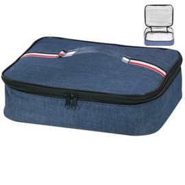 Lunch Bag for Women Adults Men,5.8L Portable Insulated Lunch Bag Water-Resistant Leak-Proof Lunch Box Tote Bag Portable Thermal Cooler Box Bag for Work School Picnic（Navy）