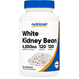 Nutricost White Kidney Beans Capsules 6,500mg Equivalent, 120 Capsules - Vegetarian Caps, Gluten Free and GMO Free