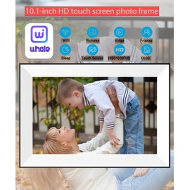 Digital Picture Frame HD IPS Digital Photo Frame 16GB Smart Electronic Frame，Picture Frames Load from Phone Photos and Videos-Grandparents Christmas Girlfriend for Gifts (White, 10.1 in)
