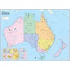 Cool Owl Maps Australia & New Zealand Wall Map Poster