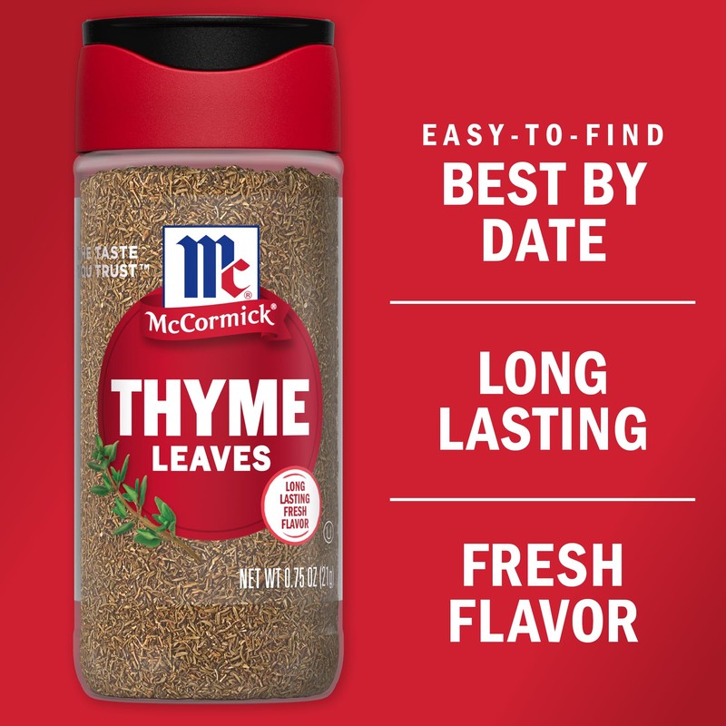 McCormick Thyme Leaves, 0.75 oz (Pack of 6)