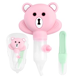 PURAIMA Nasal Aspirator, Portable Nasal Aspirator, Backflow Prevention, Nasal Suction for Babies, Cute Cartoon Shape, Baby, Runny Sasus, Convenient to Clean, Reusable Runny Nose, Baby Gift