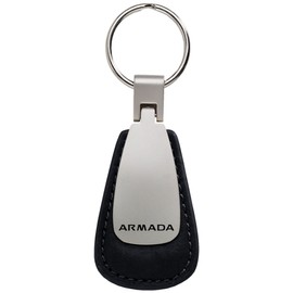 Nissan Armada Leather Teardrop Key Chain - Black