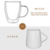 12 Oz Double Walled Glass Coffee Mugs with Handle, Insulated