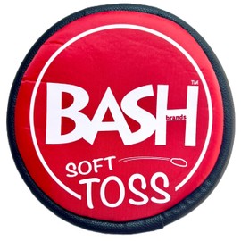 Bottle Bash Soft Toss - Soft Catch for Indoor or Outdoor Flying Disc Games, Beginners or Pro, 150 Gram 10 Inch Diameter - Red and White