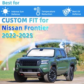 Windshield Sunshade Compatible with N-issan Frontier 2022 2023 2024 2025 Accessories Sun Shade Visor Shield Protector