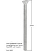 Gardinia Chrome Silver Door Handle Screws M5 x 70mm Long,