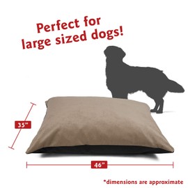 Majestic Pet Rectangle Large Dog Bed Washable – Non Slip Comfy Pet Bed – Dog Crate Bed Super Value Pillow Dog Bed – Dog Kennel Bed for Sleeping - Dog Bed Large Breed 46 x 35 Inch – Villa Vintage