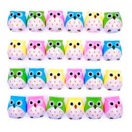 JZK 24 x Owl Pencil Sharpener Double Sharpener Children's Toy for Birthday Party Bag Gift Kids Party Christmas Party Gift