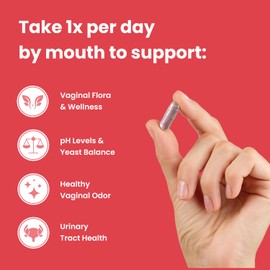 Vaginal Probiotics for Women pH Balance | 50 Billion CFU Womens Probiotic + Cranberry Pills for Vaginal Health, Healthy Odor, Yeast, Urinary Tract | Vegan Women's Probiotics and Prebiotics Supplement