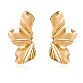 AFCJLTO Women's Gold Earrings, Exaggerated Earrings, Statement Earrings, Vintage Earrings, Hypoallergenic Fashion Jewellery, Statement Earrings for Women