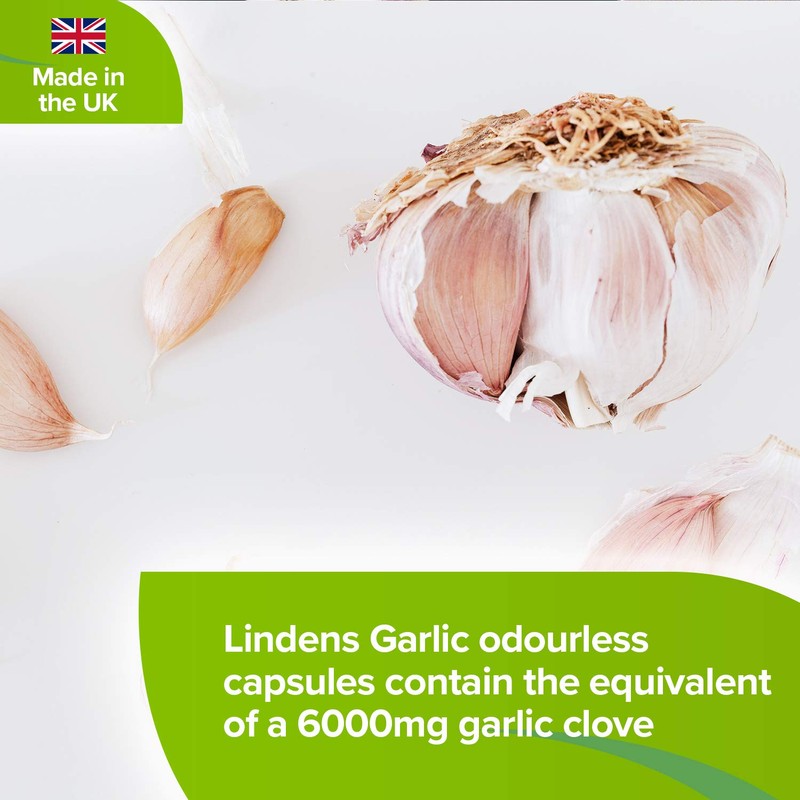 Lindens Garlic Odourless Capsules - 1000mg (700mcg Allicin) - 200