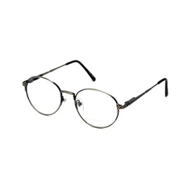 Regency International Fashion Optical Company Designer Reading Glasses Cambridge in Antique Silver 52mm with Case +1.00
