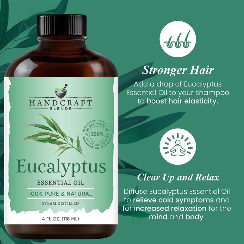 Handcraft Blends Eucalyptus Essential Oil - Huge 4 Fl Oz