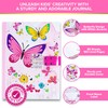Decorably Glittery A5 Cat Diary for Girls Ages 6-8 with