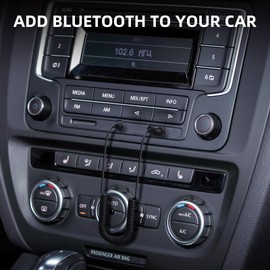 Bluetooth Aux Adapter, Car Aux Bluetooth Receiver USB Audio Adaptor with 3.5mm Jack for Car or Home Stereo Music Streaming Built-in Microphone