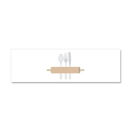 CafePress Rolling Pin & Utensils Car Magnet 10 X 3 10" x 3", Bumper Magnet