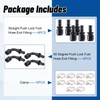 10AN Push Lock Hose Fitting End Kit Straight and 90