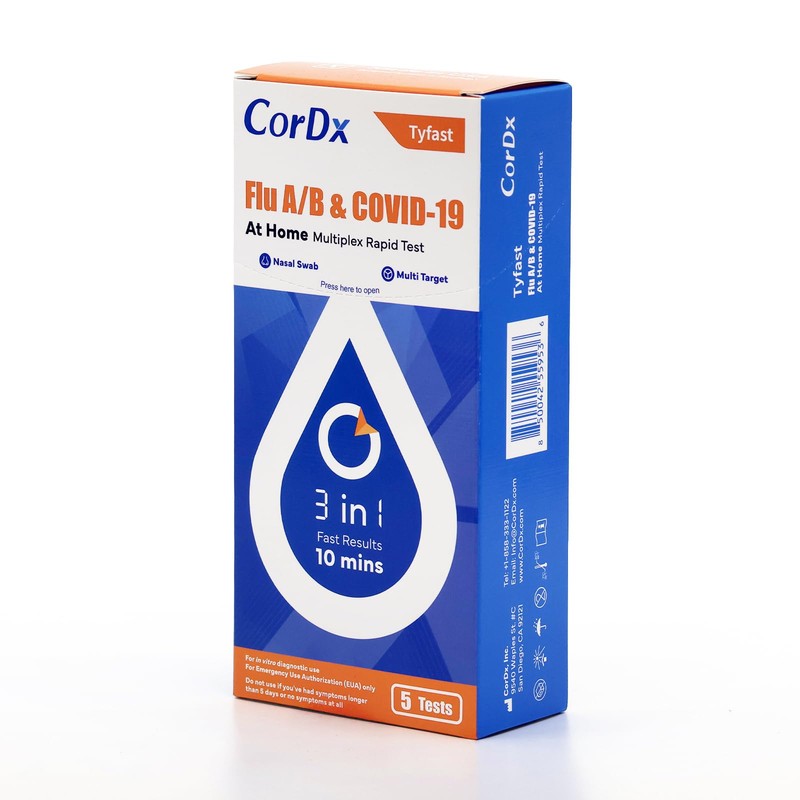 CorDx TyFast 10 Mins Flu A/B & Covid 19 Multiplex