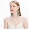 Luluping Long Beaded Tassel Earrings - Big Bohemian Statement Native