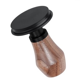 Normcore 58.5mm Espresso Coffee Tamper V4 - Spring Loaded Tamper With Titanium PVD Coating Flat Base -15lb / 25lb / 30lbs Replacement Springs, Genuine American Walnut Handle