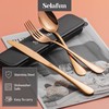 Selafun 18/8 Travel Cutlery Set with Case, Portable Cutlery Set,