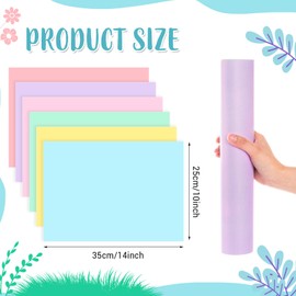 Fullhawl 60 Pcs Easter Paper Placemats Disposable Pastel Rainbow Color Placemats for Spring Holiday Farmhouse Table Mat Dinner Kitchen Brithday Wedding Party Decor, 10 x 14 Inch (Pastel Color)