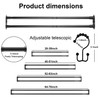 Yivioep Black Double Shower Curtain Rod - Adjustable 28-76 Inch