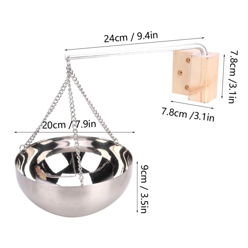 20cm Stainless Steel Sauna Aromatherapy Bowl Essential Oil Holder Sauna