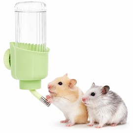 Pet Water Bottle for Cage, 17oz Small Animal Water Dispenser No Drip, Green