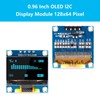 QIQIAZI 0.96 Inch OLED Display I2C Module, 3 Pieces I2C