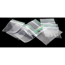 100 Grip Seal Bags | Reusable Strong Zip Lock | Small Clear Resealable Plastic Bags | Polythene Packaging for Food Storage, Jewellery - by FOGG Supplies (45 x 45)