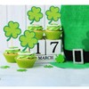 24 Pcs St Patrick's Day Clover Cupcake Toppers, Shamrock Clover