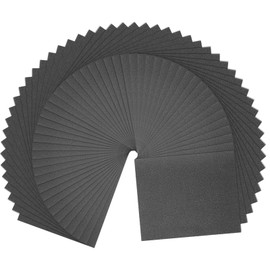 HARFINGTON 50pcs Sandpaper 80 Grit 9 x 11 Inch Waterproof Backing Silicon Carbide Abrasive Wet Dry Sanding Sheets for Wood Finishing, Metal Sanding, Automotive Polishing
