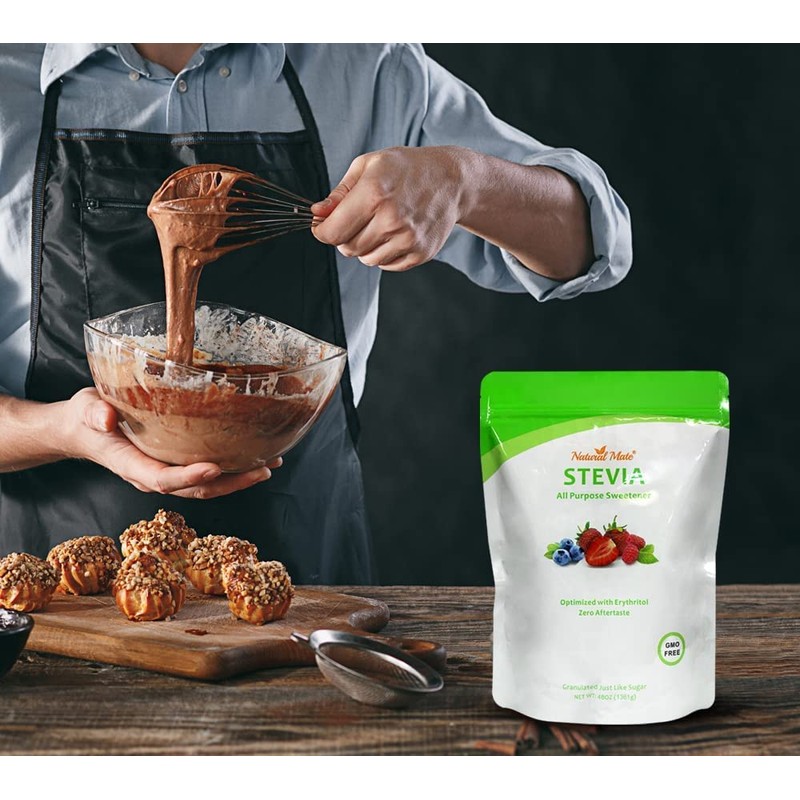 Natural Mate Zero Calorie Sweetener - Organic Stevia Granular Powder