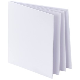 Rayher Hobby Rayher Leporello, weiß, 13,5 x 13,5 cm, 250 g/m², Faltbuch, 12 Seiten weiß, blanko, zum Gestalten, inklusive verstärkter Vorder- und Rückseite, 8189100