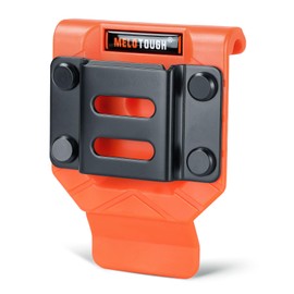 MELOTOUGH Drill Holder for Tool Belt – Orange ABS Holster, Rivet-Reinforced, Fits 2.7" Belt, Clip for Impact Driver, Tape Measure