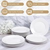 12 Pcs Porcelain Dessert Plates, 8 In Small Appetizer Plates,
