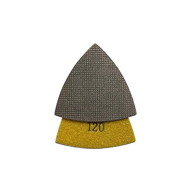 3" Triangular Diamond Grinding/Polishing Pads for Oscillating Multi-Tools, 3mm Segment