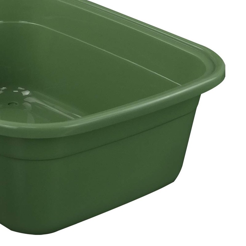 Gloreen 18 Quart Wash Basins, Large Plastic Rectangular Dish Pan/Tub,
