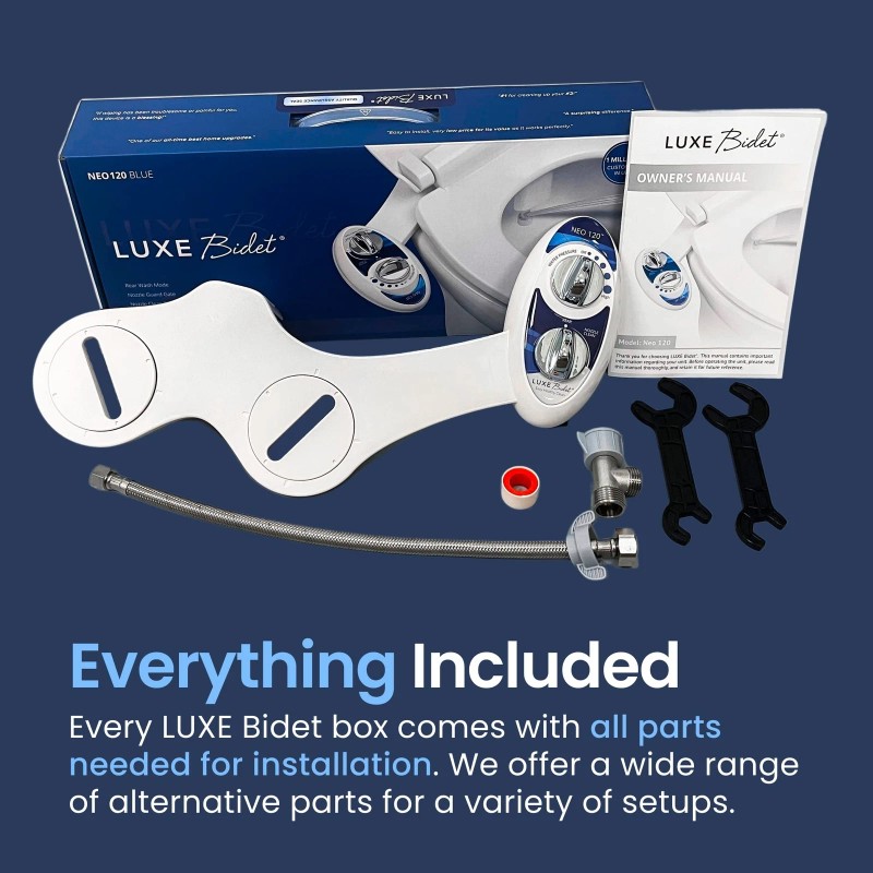 LUXE Bidet NEO 120 - Self-Cleaning Nozzle, Fresh Water Non-Electric