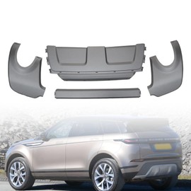 SecosAutoparts 4PCS Board Skid Plate Cover Set Rear Lower Bumper Compatible with Range Rover Evoque 2012-2019 Replace# LR026329, LR026328, CUS13002, SF636
